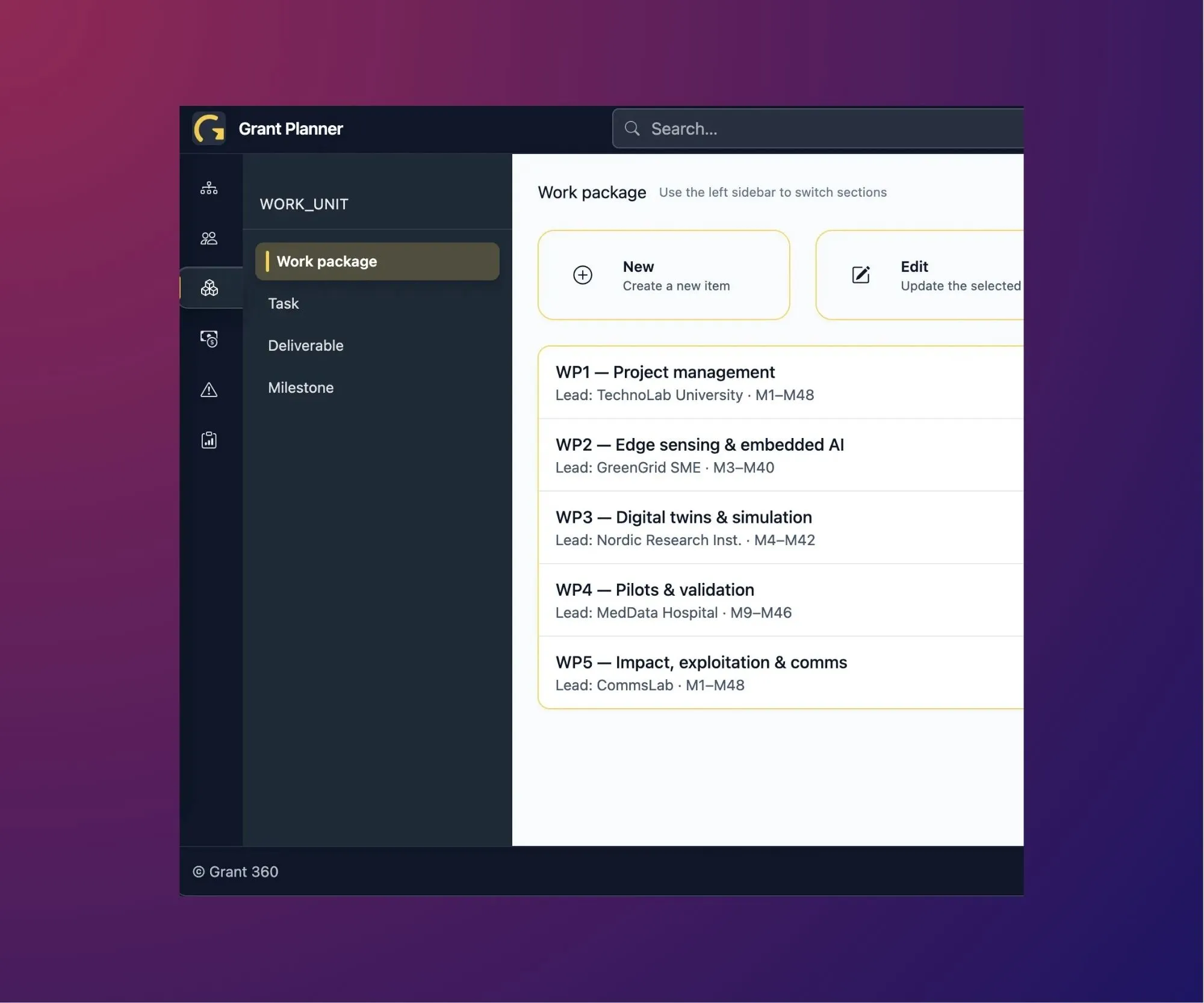 Grant Planner illustration